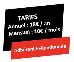 Tarifs Adhérent FFrandonnée GR @ccess