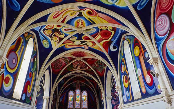 Randonnée sur le GR® de Pays val de Creuse. Fresques de l'église de Menoux © Bruno et Tuul MORANDI / HEMIS