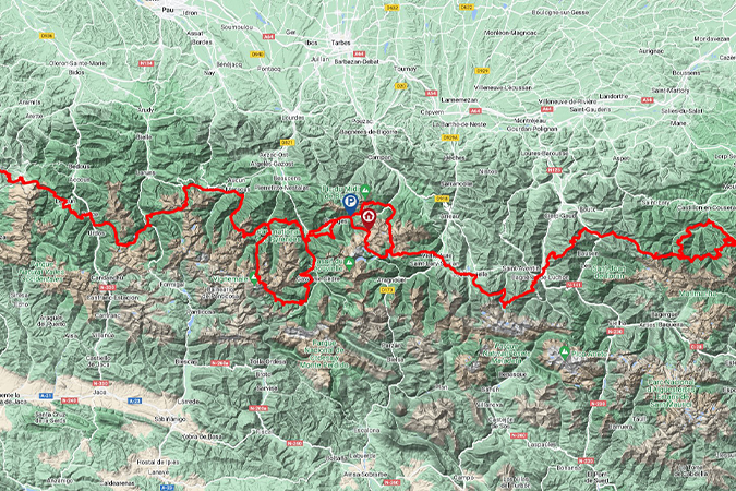 Carte qui localise le refuge