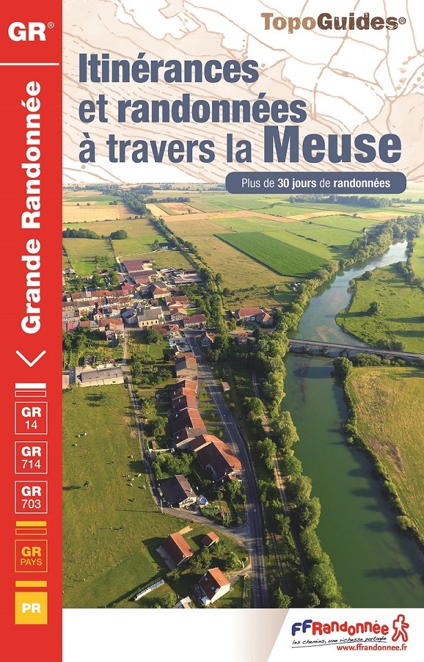 couverture topoguide GR itinérances et randonnées à travers la Meuse