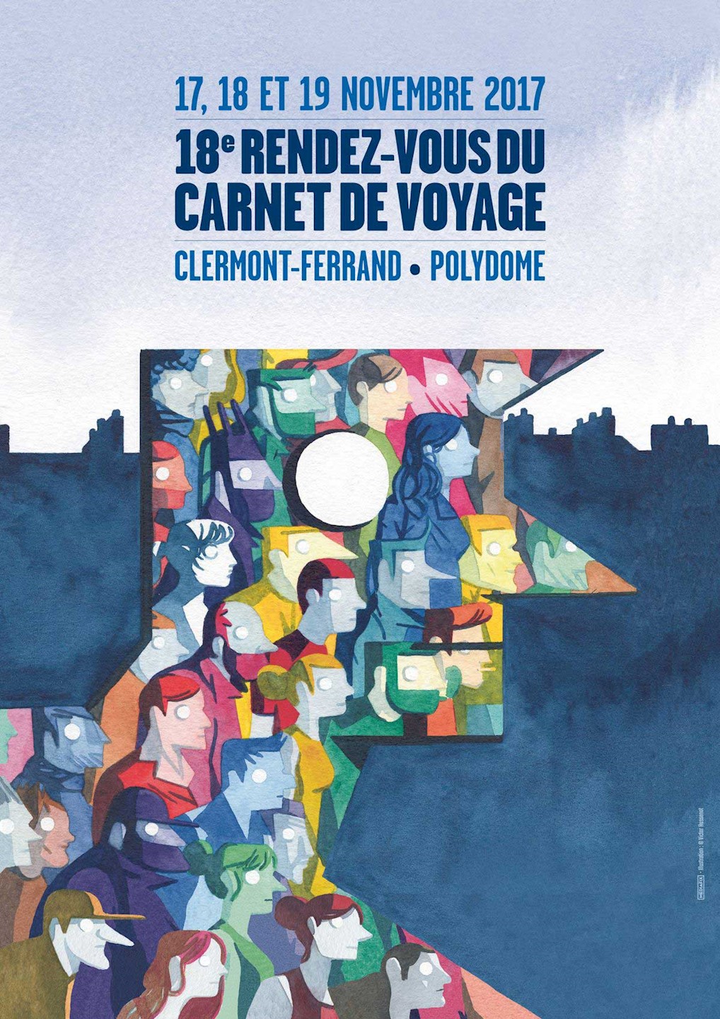 Affiche - Carnet de Voyage - Crédit : Victor Hussenot, extrait de son carnet « Les Spectateurs »