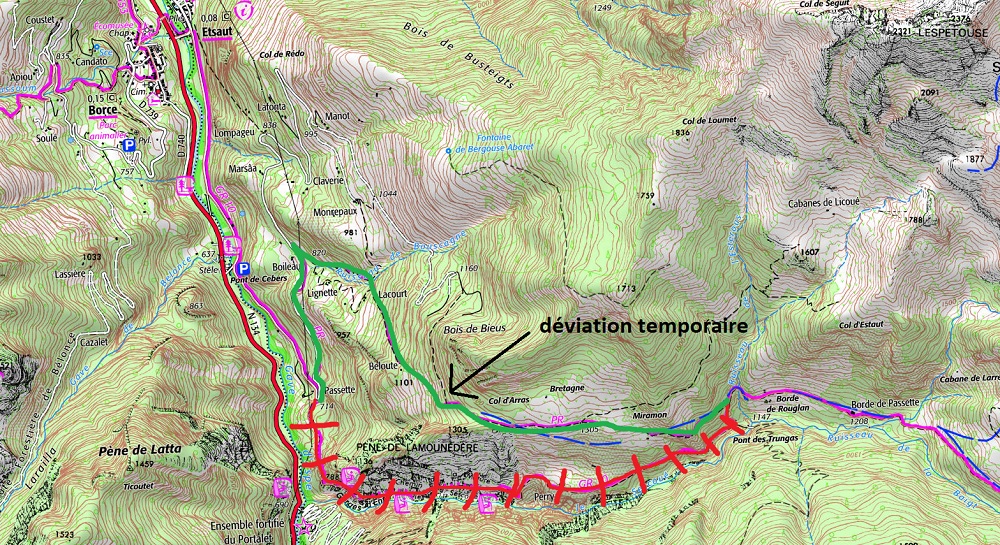 Déviation temporaire chemin de la mâture - 2020