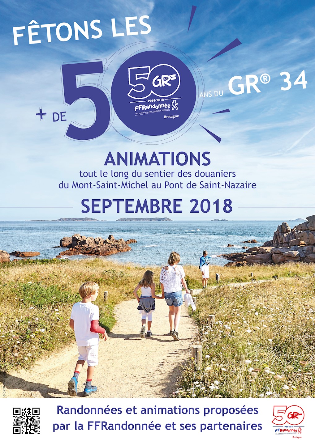 Affiche du 50ème anniversaire du GR® 34