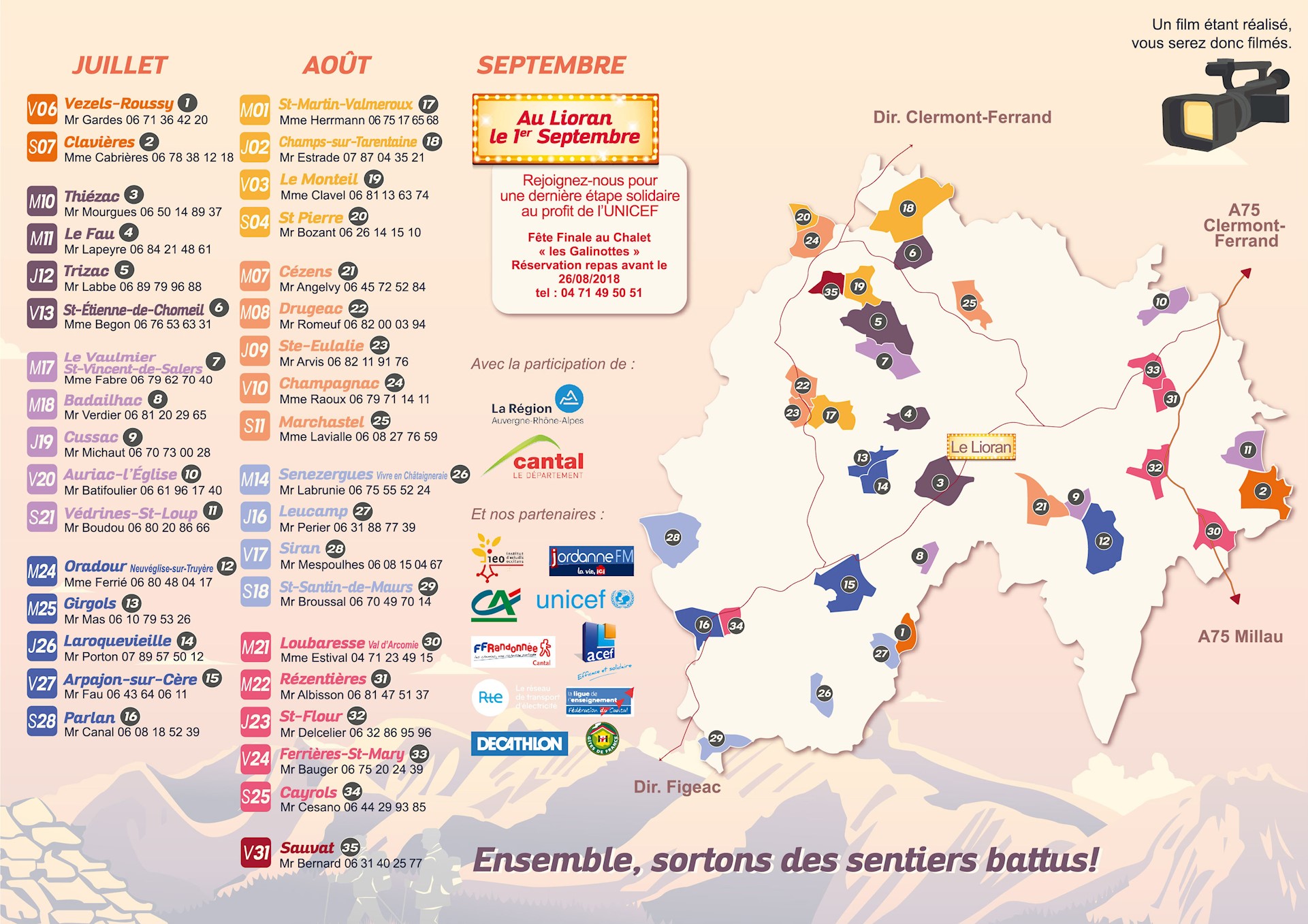 Programme - Association Tour du Cantal Pédestre 2018