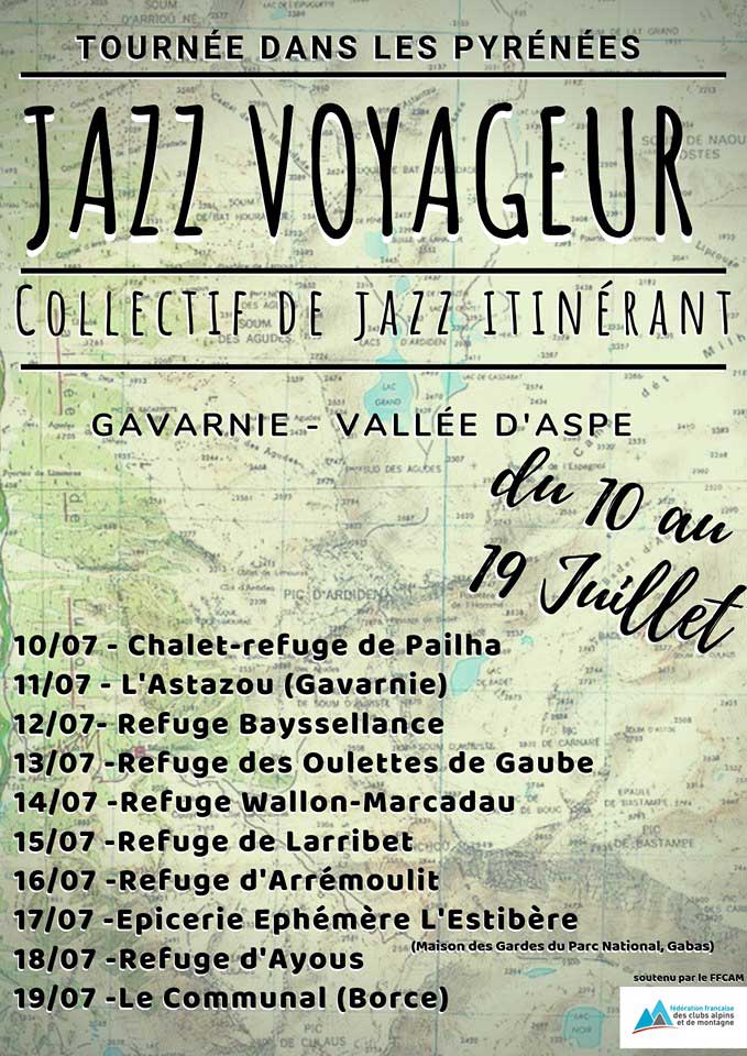 Date de la tournée dans les Pyrénées - Jazz Voyageur