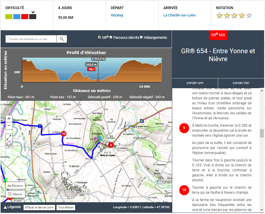 Ecran de visualisation des outils du GR @ccess