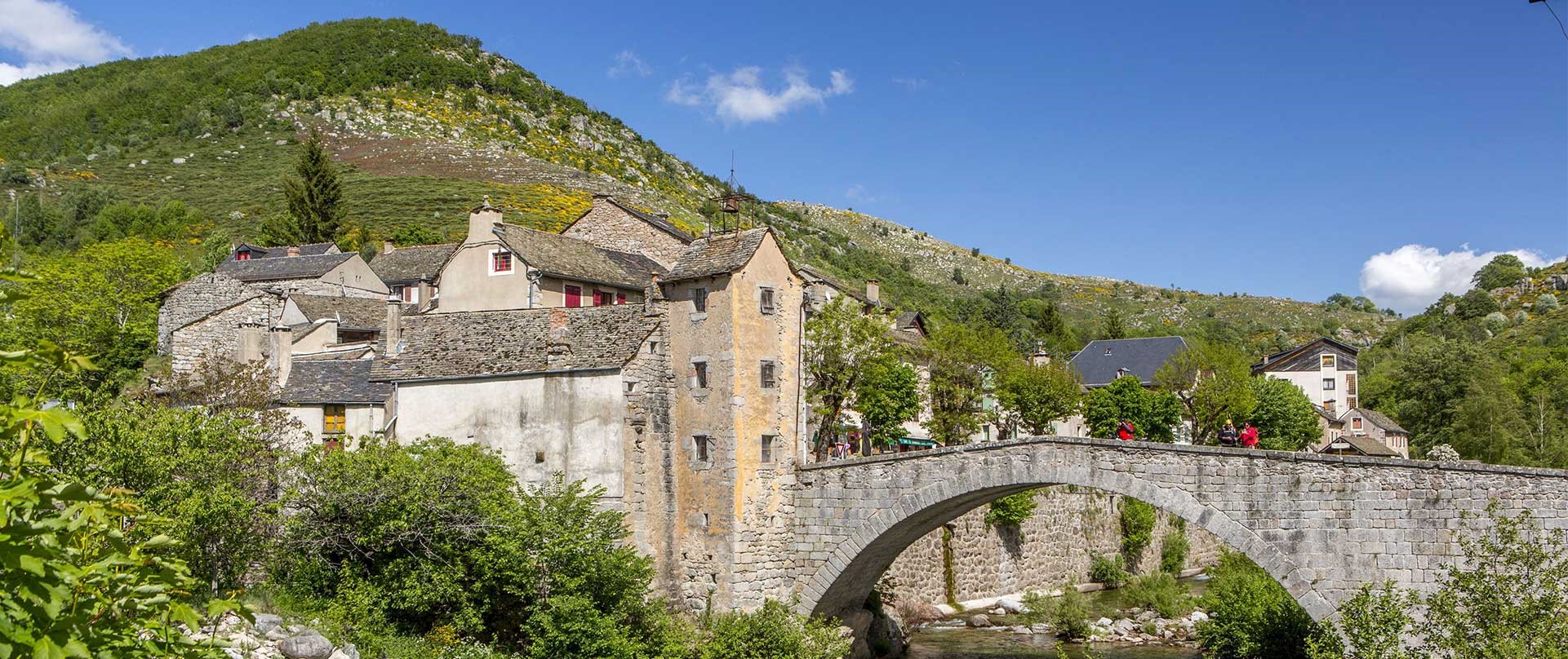 France, Lozère (48), Causses et les Cévennes, paysage culturel de l'agro-pastoralisme méditerranéen, classés Patrimoine Mondial de l'UNESCO, Parc National des Cevennes, Classé Réserve Biosphère par l'UNESCO, Pont-de-Montvert, point de départ de la guerre des Camisards, vallée du Tarn. © Guy CHRISTIAN / HEMIS