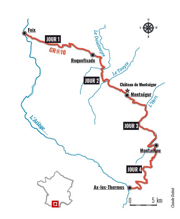 Cartographie du GR® 107 - Chemin des Bonshommes - Passion Rando Magazine n° 57 Automne 2020 