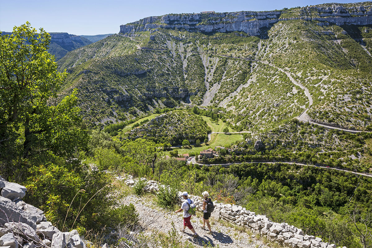 Causses et Cévennes, paysage culturel de l'agro-pastoralisme méditerranéen, classés Patrimoine Mondial de l'UNESCO, Saint-Maurice-Navacelles, le cirque de Navacelles © Pierre Jacques / HEMIS