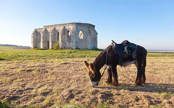 GR® 145 - Via Francigena - Dans les pas des pèlerins de Rome. Crédit : Olivier LECLERCQ / HEMIS