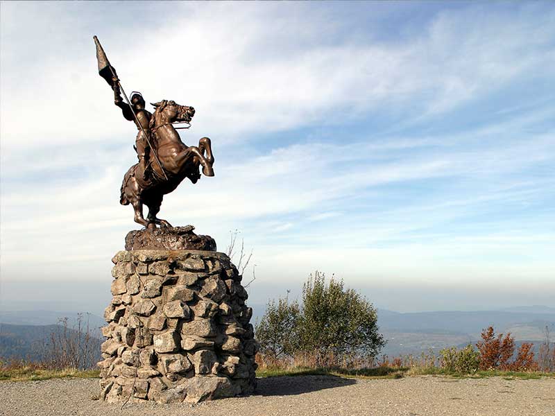 France, Vosges (88), la statue de Jeanne d'Arc au sommet du ballon d'Alsace à 1247 m. © Bertrand Gardel / HEMIS