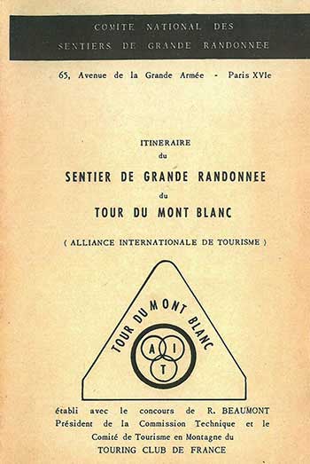 1ère édition du topoguide du Tour du Mont-Blanc en 1955 ©FFRandonnée