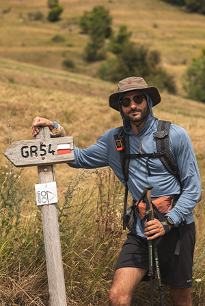 Nathan Mertz sur le GR® 54 - © Nathan Mertz