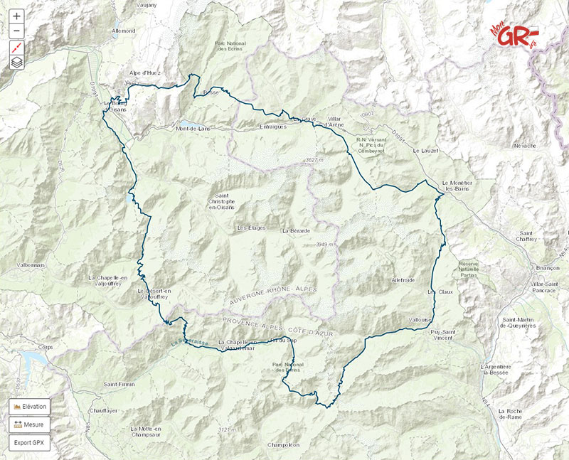 Cartographie GR® 54 - MonGR