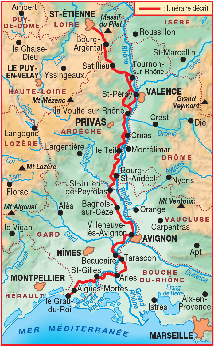 GR®42 de Saint-Etienne au Grau-du-Roi (452km) et ses variantes (42km) – crédit : FFRandonnée / reproduction interdite